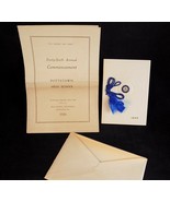 Antique POTTSTOWN Pennsylvania HIGH SCHOOL GRADUATION INVITATION and PRO... - $603.41 MXN