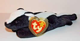 Ty Beanie Baby Stinky Plush 11in Skunk Stuffed Animal Retired with Tag 1995 - £8.00 GBP