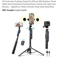 70&quot; Auto Face Tracking Tripod for iPhone,360 Rotation Travel Selfie Stic... - $39.48