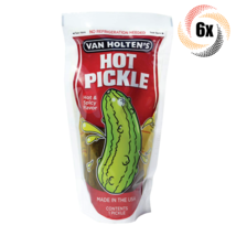 6x Pouches Van Holten&#39;s Hot Pickle Flavor Jumbo Dill Pickle In-A Pouch |... - $25.83 CAD