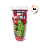 6x Pouches Van Holten&#39;s Hot Pickle Flavor Jumbo Dill Pickle In-A Pouch |... - £14.11 GBP