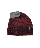 Hurley Unisex Red/ Black Max Cuff 2.0 Mixed Yarn Knit Beanie Ski Cap Win... - £10.16 GBP