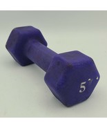 Neoprene Purple Hex Dumbbell Free Hand Weights 5 LB Cardio - $2.79