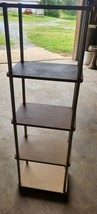 5 Tier Metal &amp; Engineered Wood Shelving Unit Shelf Storage Rack - $34.99