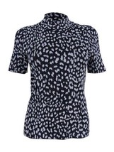 Michael Kors Animal Print Pullover Sweater Short Sleeve Shirt, Metallic ... - £31.97 GBP