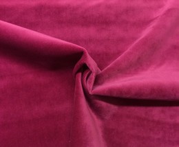 Ballard Designs Queens Velvet Magenta Pink Solid Cushion Fabric By The Yard 54&quot;W - £15.74 GBP