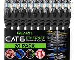 GearIT Cat 6 Ethernet Cable 6 ft (20-Pack) - Cat6 Patch Cable, Cat 6 Pat... - $93.99