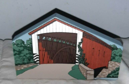Burr Truss Arch Covered Bridge Series Wood Sculpture Decor 5.75&quot;w Hometo... - $7.99