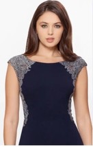 XSCAPE Womens Zippered Lined Cap Sleeve Round Neck Full-Length Formal Go... - $182.33