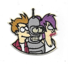 Futurama TV Series Fry Bender Leela Trio Images Embroidered Patch NEW UN... - $6.89