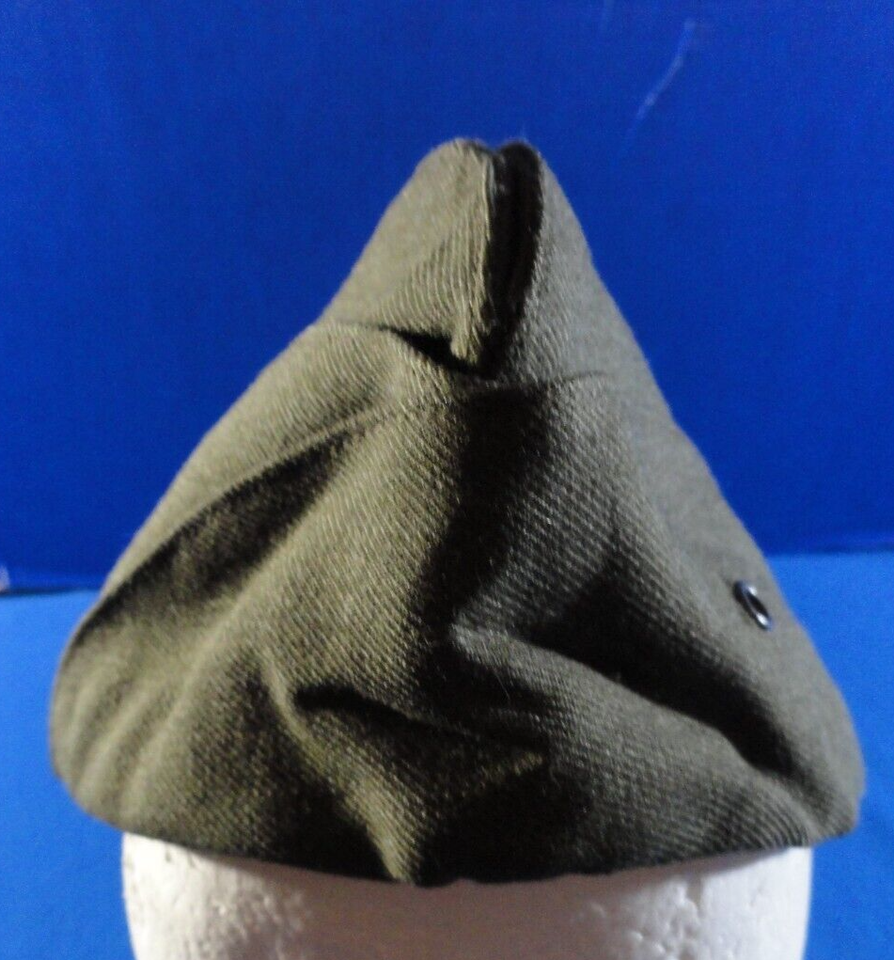 USMC MARINE CORPS 100% WOOL SERGE GREEN MC UNIFORM DRESS GARRISON CAP HAT 7 - $21.41