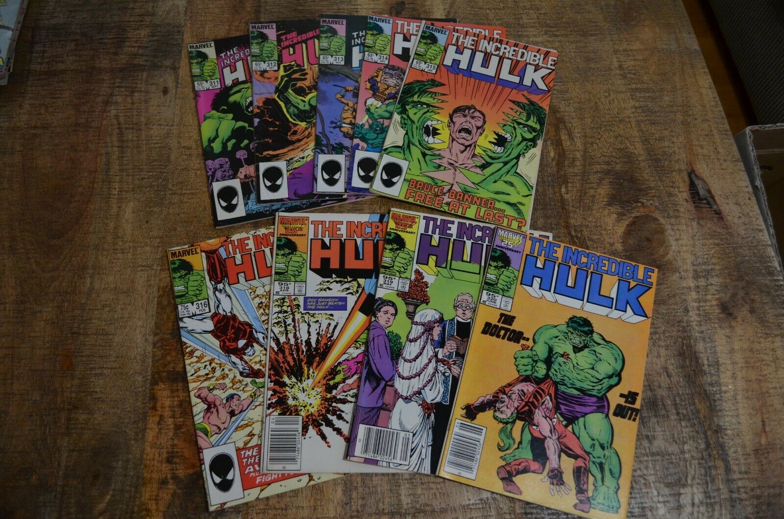 Incredible Hulk #311-316, 318-320 (Marvel, 1985-86) Comic Books VF Lot of 9 - $48.19