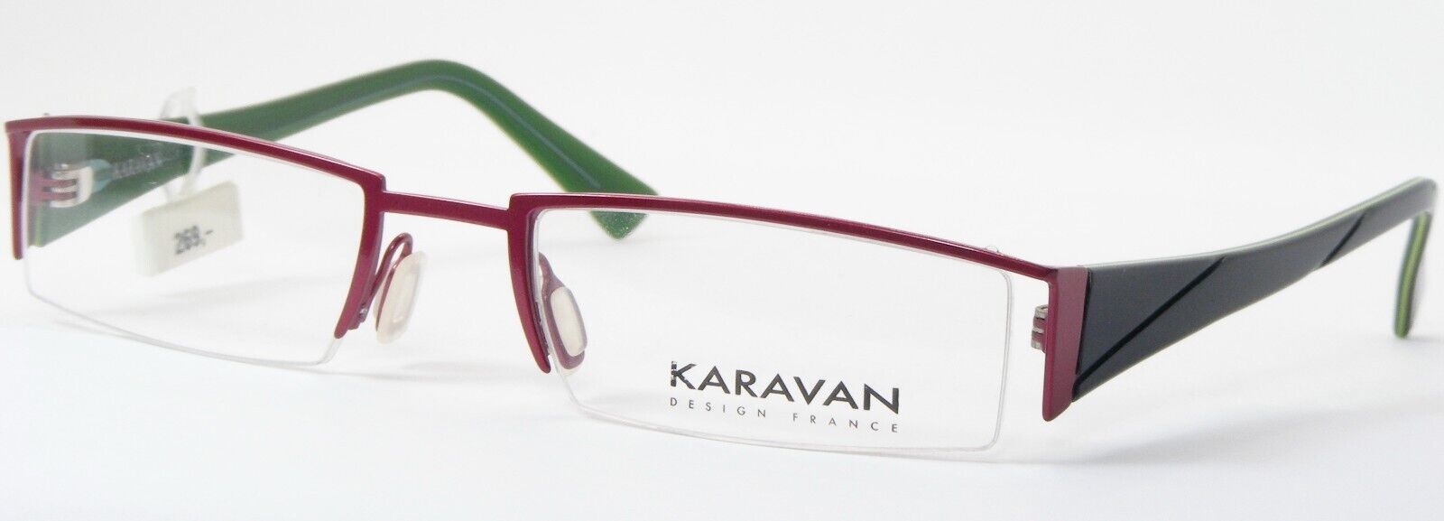 Karavan 5412 C93 Rosa-Rot/Grün Brille Brillengestell 52-20-130mm Französ... - $114.29