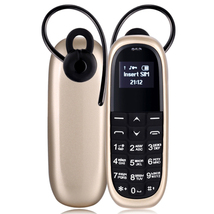 AIEK Kk1 Mini Mobile Phone Russian Keyboard Gold Mtk6261da Single sim 2g GSM - $38.85