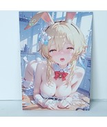 Lumine Bunny Rabbit Premium Waifu Card Anime Girl Wall Art Oversized Boa... - $31.57 CAD