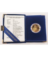 1990-P 1/2 Oz. Oro American Eagle Moneta di Prova W/Originale Box, Case ... - $46,052.00 MXN