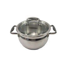 Tools of the Trade Belgique 3QT Stainless Steel Soup Pot w Glass Lid 10309 - £18.61 GBP