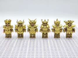 6pcs Saint Seiya Gold Saints Aries Mu Virgo Shaka Libra Dohko Minifigures Set - £14.38 GBP