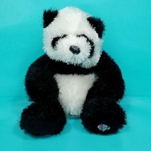 Ganz Webkinz Panda Black White Shiny Plush Stuffed Animal No Code 7&quot; - £11.89 GBP