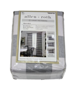 Allen Roth Light Filtering Brooke Rod Pocket Back Tab Panel Grey Plaid 5... - €28,55 EUR