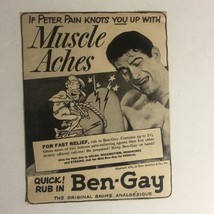 Ben Gay Print Ad Advertisement Small Vintage 1954 pa7 - £6.22 GBP