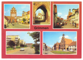 Vtg Postcard-Germany-Grimmen-Muhlentor-Blick Muhlentor-Multi View-Chrome-GER2 - £4.71 GBP