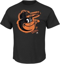 Majestic Herren Baltimore Orioles Taken &#39;em Sich Schule Crew T-Shirt, Schwarz, S - $15.83