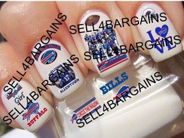 Discontinued》Buffalo Bills 11 Different Designs》Salon Quality Nail Art D... - $10.15