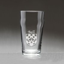 Ball Irish Coat of Arms Pub Glasses - Set of 4 (Sand Etched) - £55.21 GBP