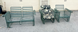 Vintage PATIO CHAIR SET Russell Woodard metal glider mid century modern ... - $1,377.51 CAD