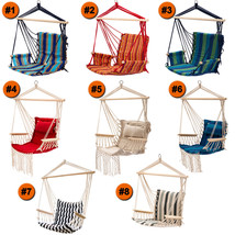 Hammock Chair Patio Porch Yard Tree Hanging Air Swing Seat Rope Chair Ou... - £28.76 GBP+