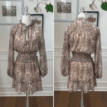 Zara Date Night Mini Dress Leopard Print Mob Wife XS - $23.04