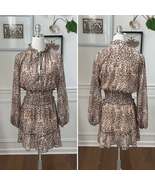 Zara Date Night Mini Dress Leopard Print Mob Wife XS - $23.04