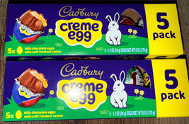 Cadbury ~ Creme Eggs Chocolate 2-Boxes 10-Count 1.2 Ounces ~ Expires 07/... - £21.39 GBP