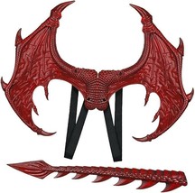 Dragon Cosplay Set Cosplay Props Dragon Wings Tail Face Set With Straps For Kids image 3
