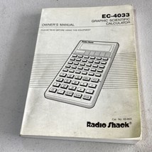 Radio Shack EC-4033 Graphic Scientific Calculator Owners Manual - £10.11 GBP