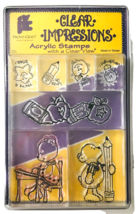 Acrylic 7 Stamp Set on Clear Blocks Elementary School Theme Little Bears 35-9333 - £7.78 GBP