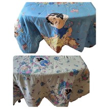 Snow White Seven Dwarfs Twin Quilt Vintage Disney Comforter Reversible B... - £77.42 GBP