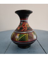 Vintage Clay Decorative Handmade &amp; Painted Vase - €14,57 EUR