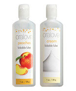 Oralove Delicious Dynamic Duo Lickable Lubes - Peaches &amp; Cream Oral Sex ... - $16.96 CAD