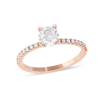 14K Rose Gold 1ct TDW Diamond Classic Engagement Ring - £2,222.20 GBP