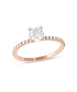 14K Rose Gold 1ct TDW Diamond Classic Engagement Ring - $2,779.99