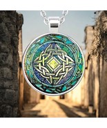 &quot;Celtic Stained Glass Pendant with Intricate Knotwork&quot; - $32.26 CAD