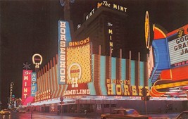 Las Vegas Nevada~C ASIN O CENTER-FREMONT STREET-NIGHT VIEW-NEON Signs~Postcard - £8.64 GBP