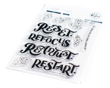 Pinkfresh Studio Reset Stamps Refocus Readjust  Restart Change of Attitude - $12.99