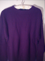 Alfani Sweater: Burgundy Ribbed Knit Polo Style with Collar -Size Small - $19.00