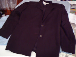 New With Tags Rena Rowan Black Blazer Size 10 Mandarin Style - $40.00