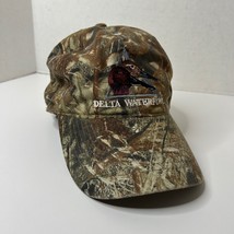 Vtg Delta Waterfowl Duck Strapback Cap Hunting Camo Leg Banded Bird Webbed Foot - £18.76 GBP