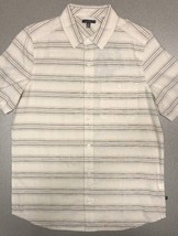 Toad &amp; Co Button Down Shirt Striped Hardscape Short Sleeved Cotton Mens ... - $39.60