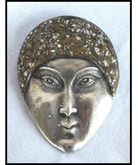 1930s Vintage Art Deco Josephine Baker Sterling Silver Brooch - €239,71 EUR